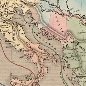 Old Map of the Crusades in Europe and the Middle East, 1838: Routes ...