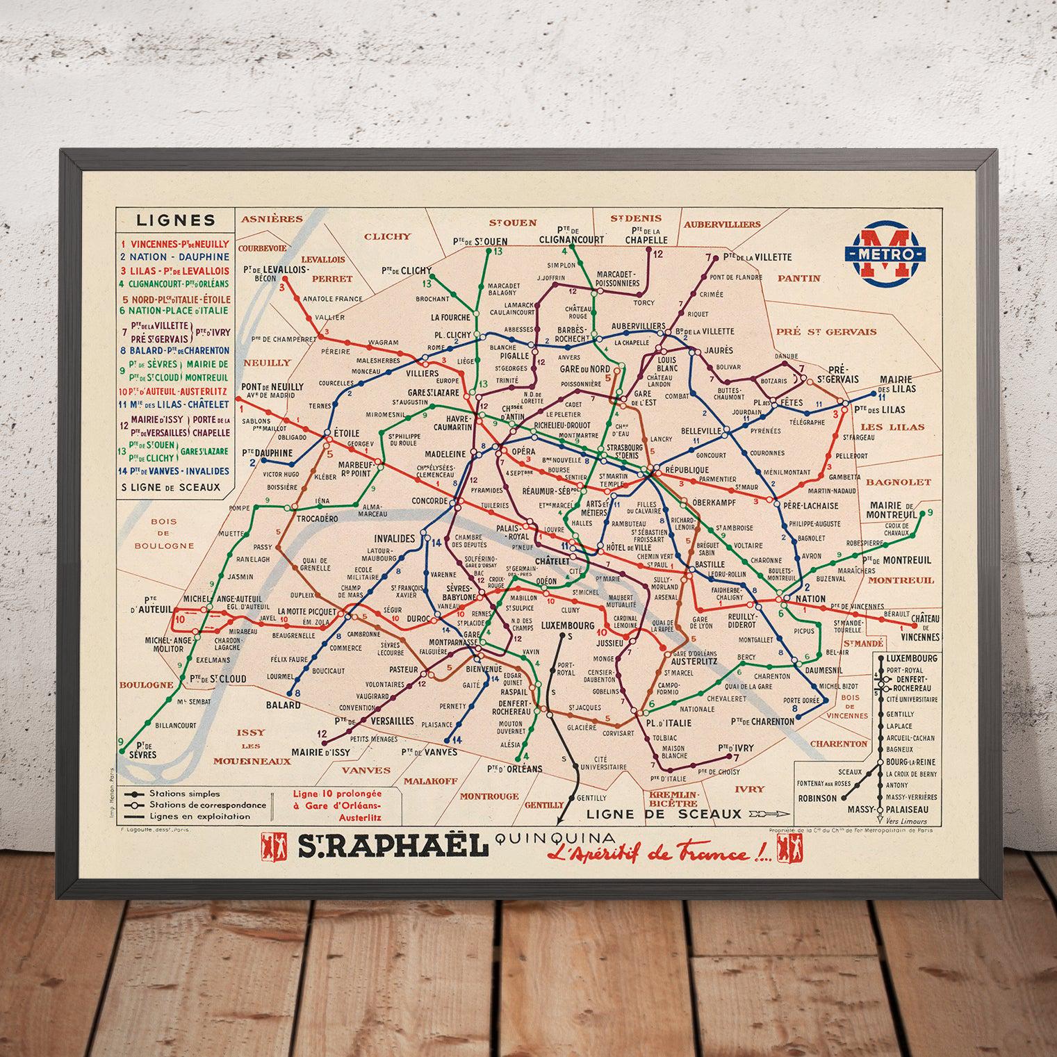 Paris metro poster - Etsy 日本
