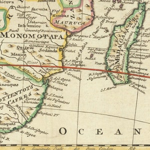 Rare Old Map of Africa, 1747 by Bowen - Pre-colonial - Slave Trade