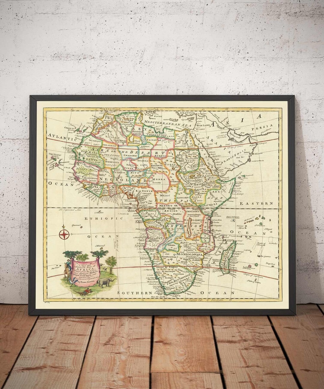 Rare Old Map Of Africa 1747 By Bowen Pre Colonial Slave Trade Il 1080xN.3426747523 Kub3 