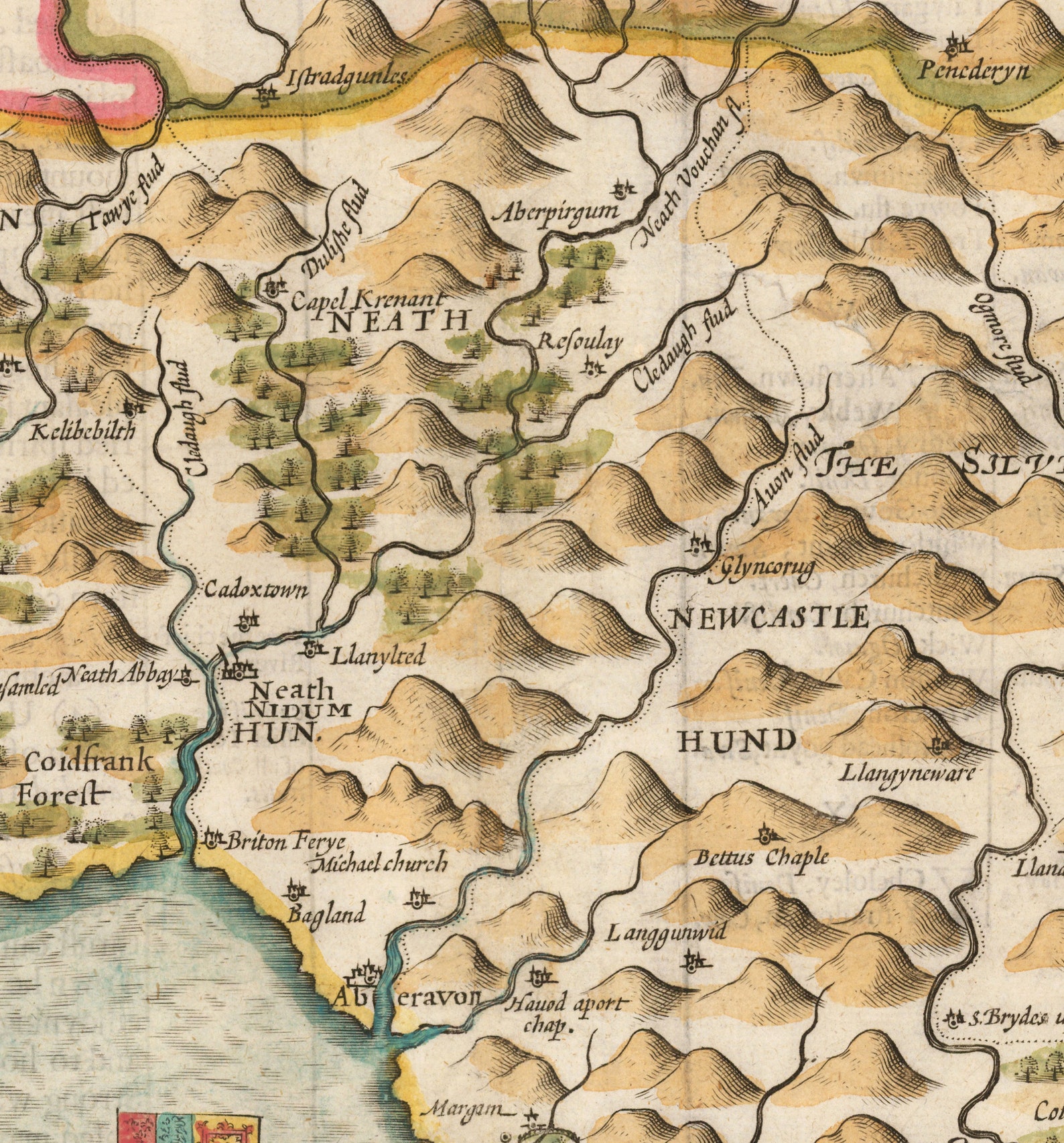 Old Map of Wales 1611 by John Speed Cardiff Etsy UK