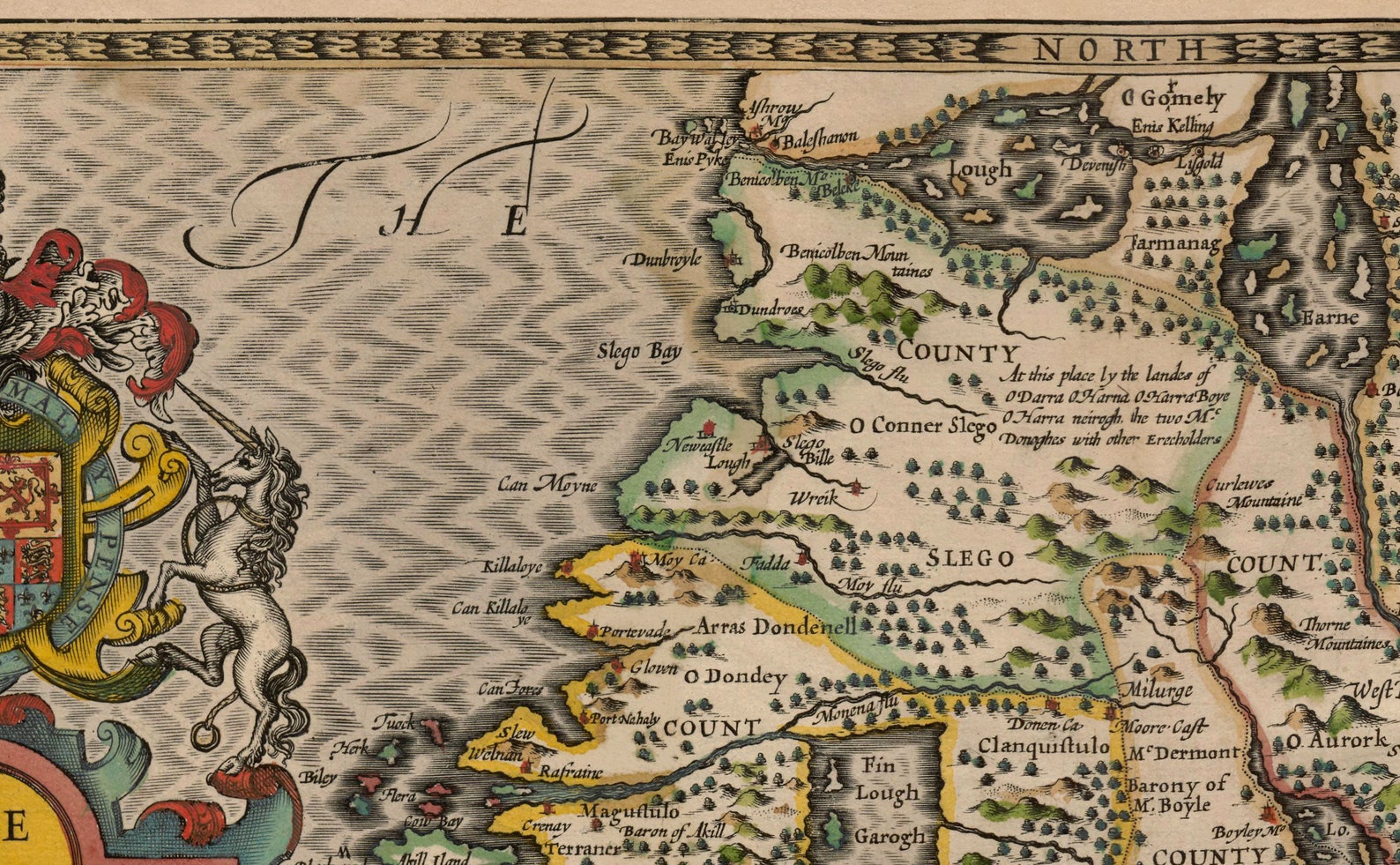 Old Map of Connacht, Ireland 1611 by John Speed - Galway, Sligo, Mayo ...