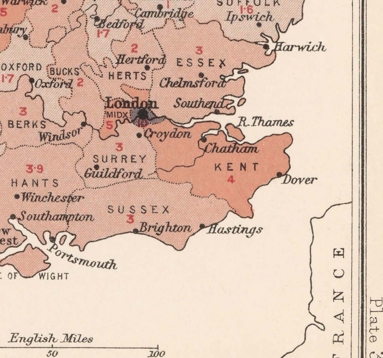 BARTHOLOMEW 1904 old antique map 1902 CRIME & DRUNKENNESS England & Wales 