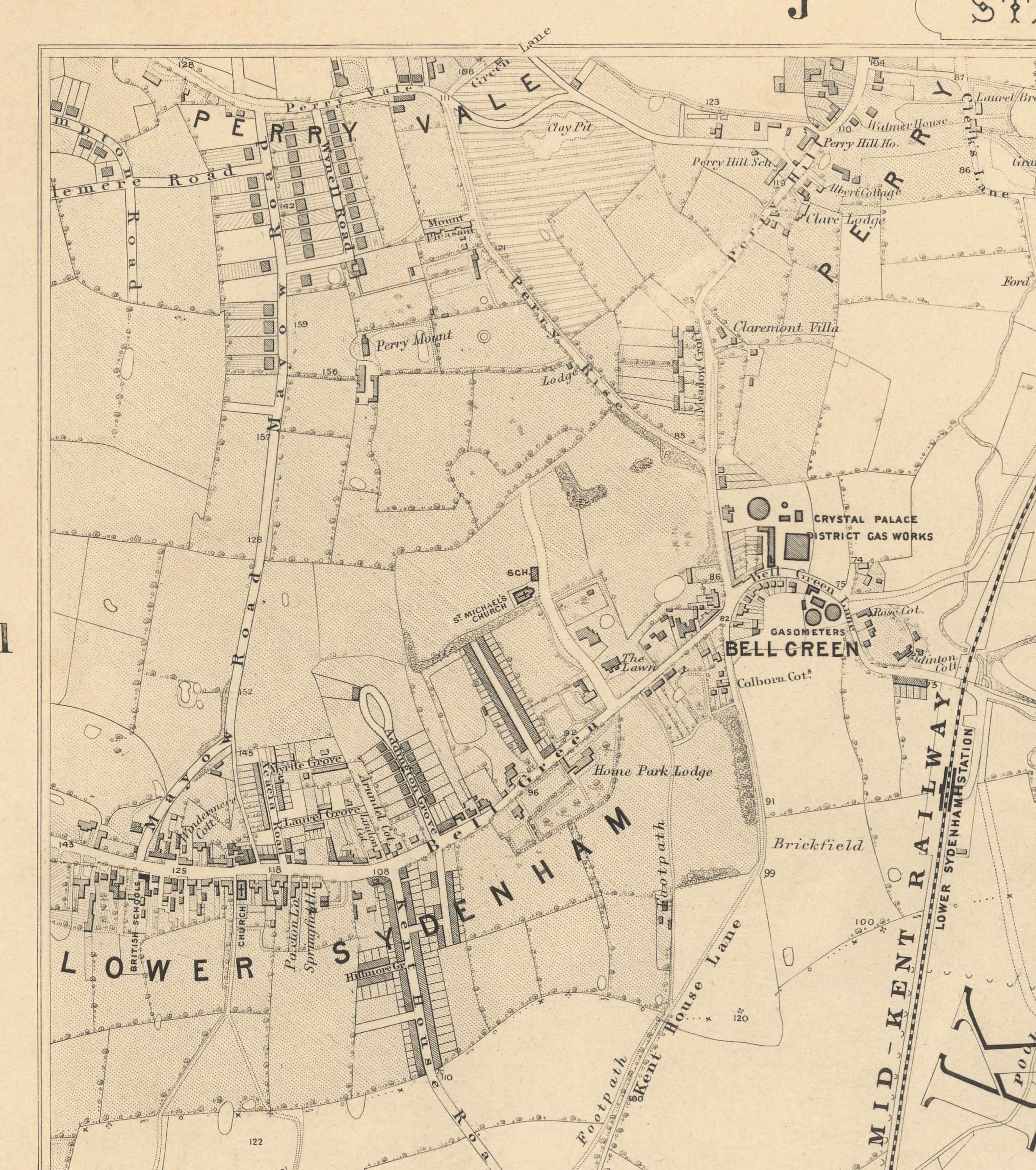 Old Map of South East London 1862 Bromley Beckenham - Etsy UK