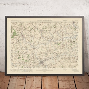 Old Ordnance Survey Map, Sheet 104 - Swindon & Cirencester, 1925: Faringdon, Highworth, Witney, Carterton, Lechlade-on-Thames