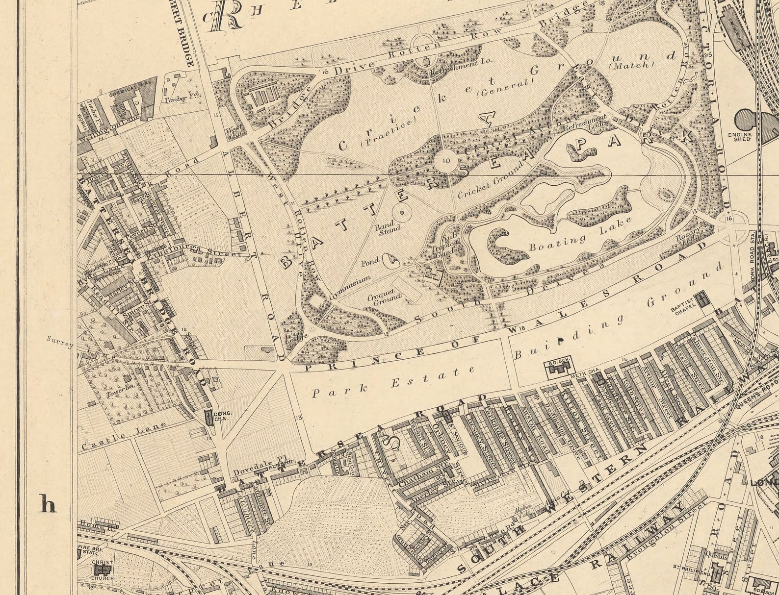 London Sw8 Map Old Map of South London in 1862 - Battersea, Chelsea, Oval, Stockwell ...