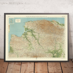 Old OS Map of North Devon by Bartholomew, 1901: Barnstaple, Exmoor, River Taw, Bideford Bay, Lundy Island