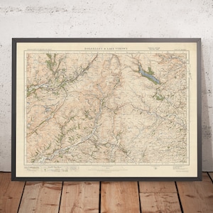 Old Ordnance Survey Map, Sheet 59 - Dolgelly & Lake Vyrnwy, 1925: Machynlleth, Corris, Aberangell, Coed y Brenin Forest Park, Eryri Park
