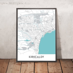 Modern Town Map of Kirkcaldy, Scotland: Ravenscraig Castle, Beveridge Park, A921, Pathhead, Harbour