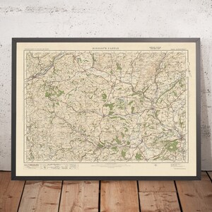 Old Ordnance Survey Map, Sheet 70 - Bishops Castle, 1925: Newtown, Knighton, Clun, Ludlow, Shropshire Hills AONB