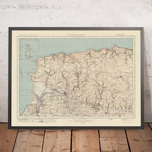 Old Ordnance Survey Map, Sheet 118 - Barnstaple & Exmoor, 1925: Bideford, Ilfracombe, South Molton, Lundy Heritage Coast, North Devon AONB