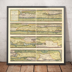 Alte Karte der Straßen des Römischen Reiches, 1624 von Ortelius & Peutinger - Cursus Publicus, Rom, Europa, Kaiser Augustus - Geschenk gerahmt, ungerahmt