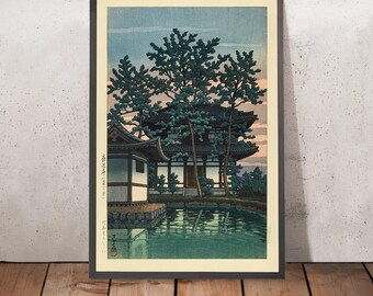 Kiko Temple, Nara Prefecture by Hasui Kawase 1935
