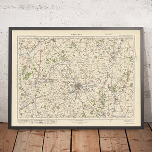 Old Ordnance Survey Map, Sheet 84 - Bedford, 1925: St Neots, Biggleswade, Sandy, Newport Pagnell, Rushden