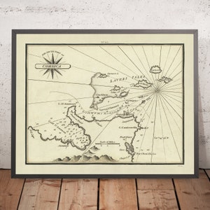 Old Corsica Nautical Chart by Heather, 1802: Porto-Vecchio, Lavezzi Islands, Bonifacio
