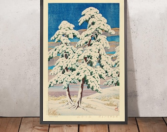 Pine Trees After Snow by Hasui Kawase 1935
