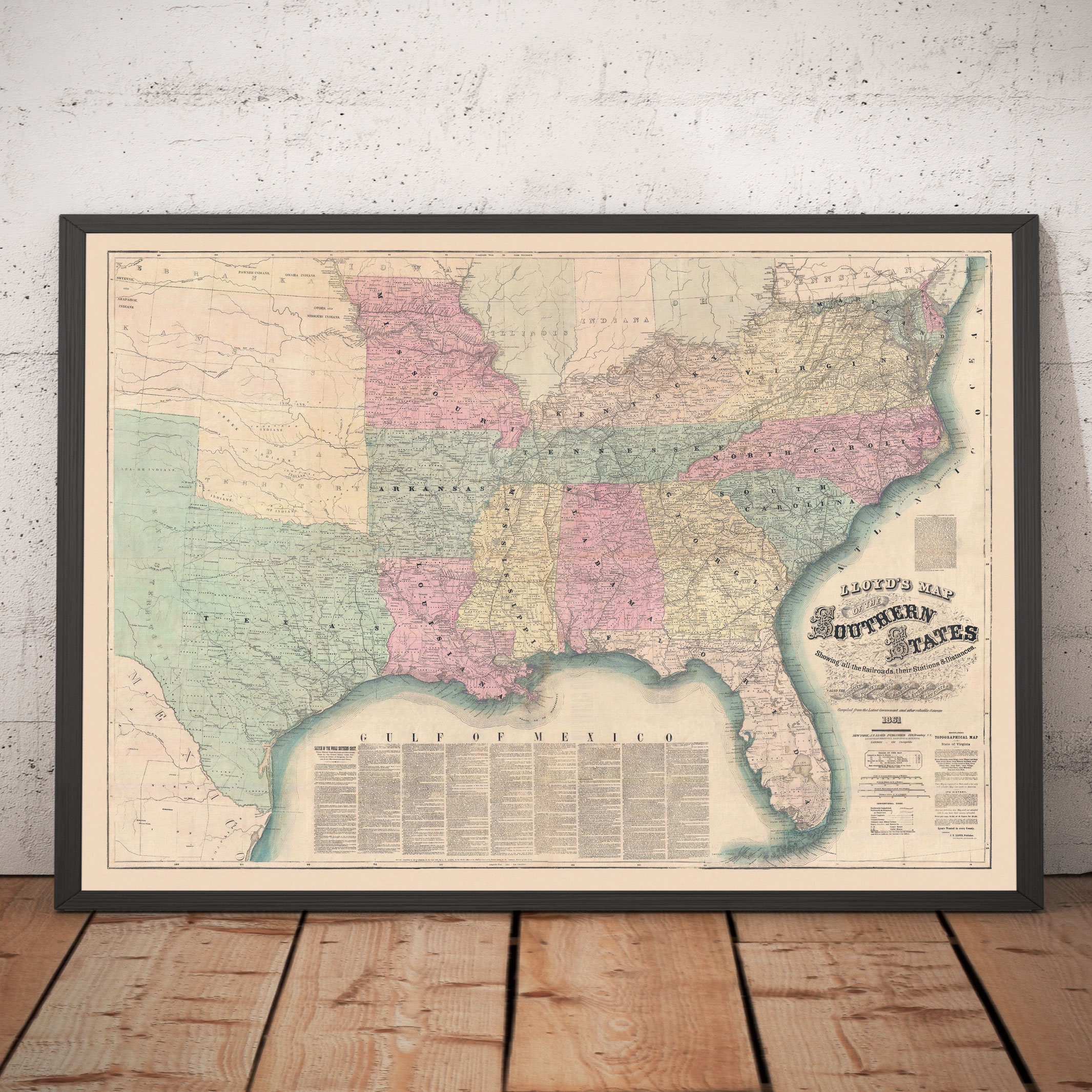 古いアメリカ南北戦争の地図 - Etsy 日本