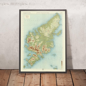Old OS Map of Outer Hebrides, Lewis & Harris by Bartholomew, 1901: Stornoway, Clisham, Callanish Stones