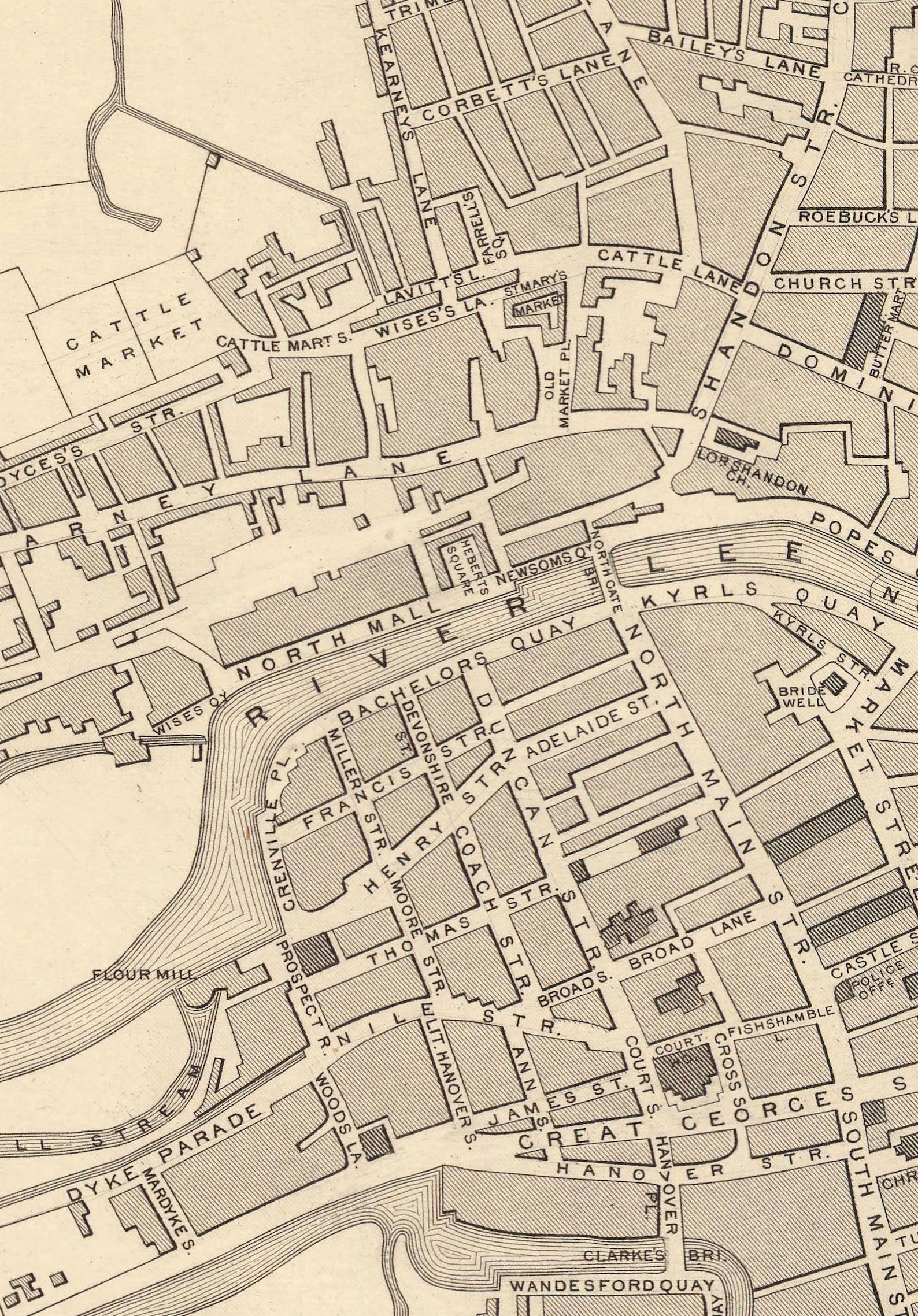 Old Map of Cork Ireland 1851 by Tallis & Rapkin Victorian - Etsy UK