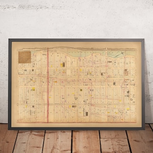 Old Map of Upper West Side, NYC, 1879: Riverside Park, West 81st to West 101st Street