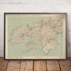 Old Ordnance Survey Map - Sheet 146 Lands End & Lizard, 1925: Truro, Falmouth, St Ives, Penzance, Helston, St Michael's Mount, Lizard Point
