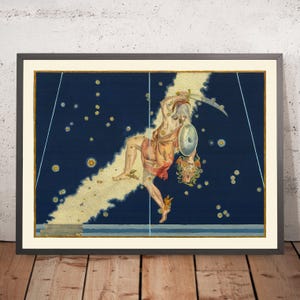 Old Star Map of Perseus by Johann Bayer, 1603 - Celestial Constellation Chart