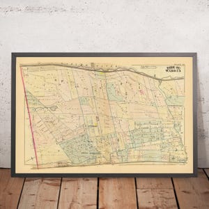 Old Map of the Bronx, NYC by Bromley, 1879: South Fordham, Mount Hope, Upper Morrisania, Fordham, Harlem River