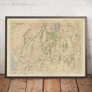 Old Ordnance Survey Map, Sheet 19 - Windermere & Ulverston, 1925: Dalton-in-Furness, Millom, Grange-over-Sands, Kendal and Lake District