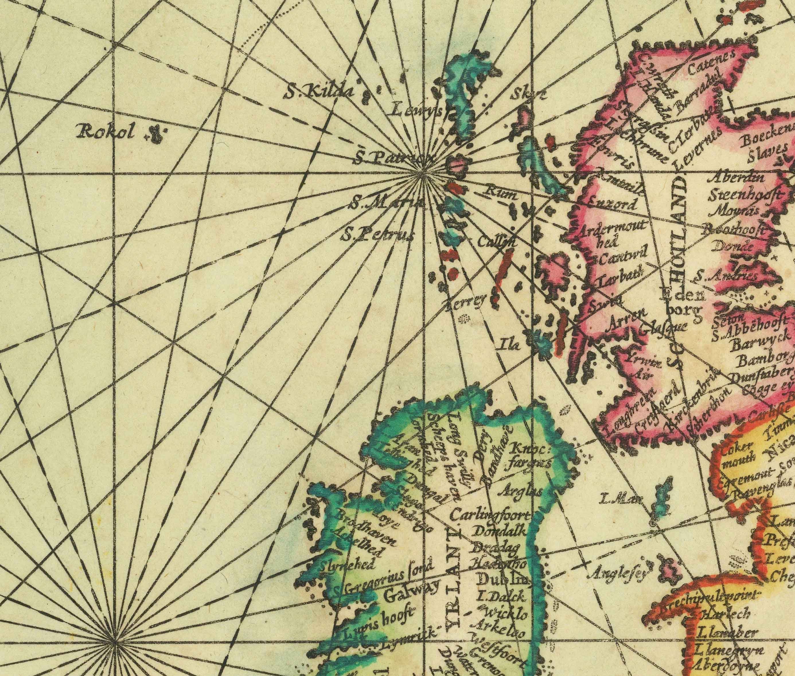Old Map of Greenland, Iceland & North Sea, 1661 by Van Loon - Viking ...