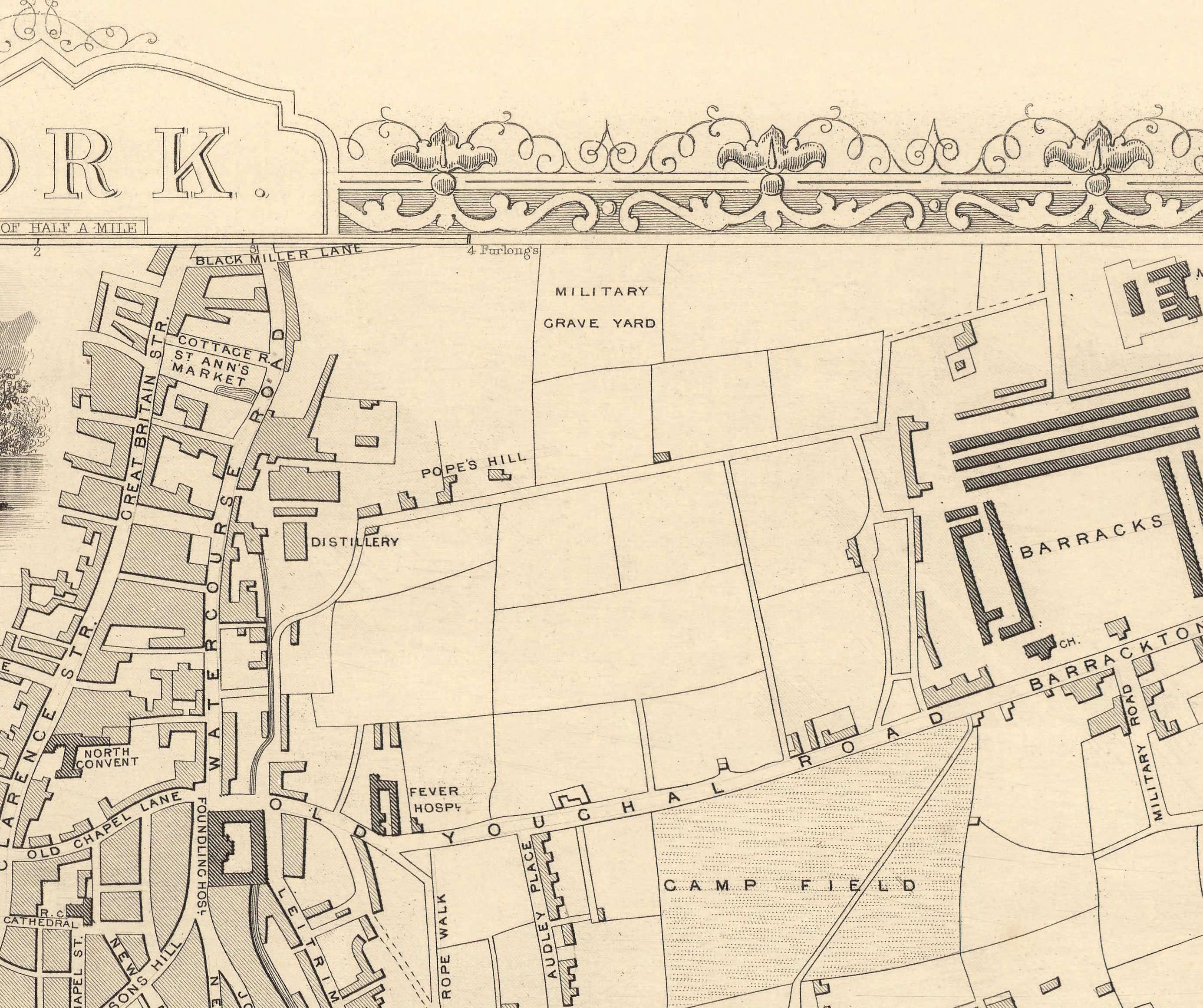 Old Map of Cork Ireland 1851 by Tallis & Rapkin Victorian | Etsy UK
