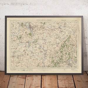 Old Ordnance Survey Map, Sheet 105 - Oxford & Henley on Thames, 1925: Abingdon, Didcot, Wantage, Thame, Chiltern Hills AONB