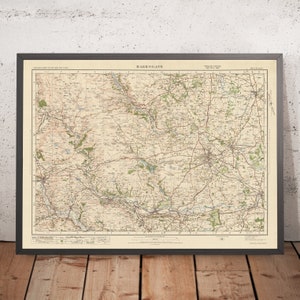 Old Ordnance Survey Map, Sheet 26 - Harrogate, 1925: Otley, Ilkley, Skipton, Knaresborough, Nidderdale AONB