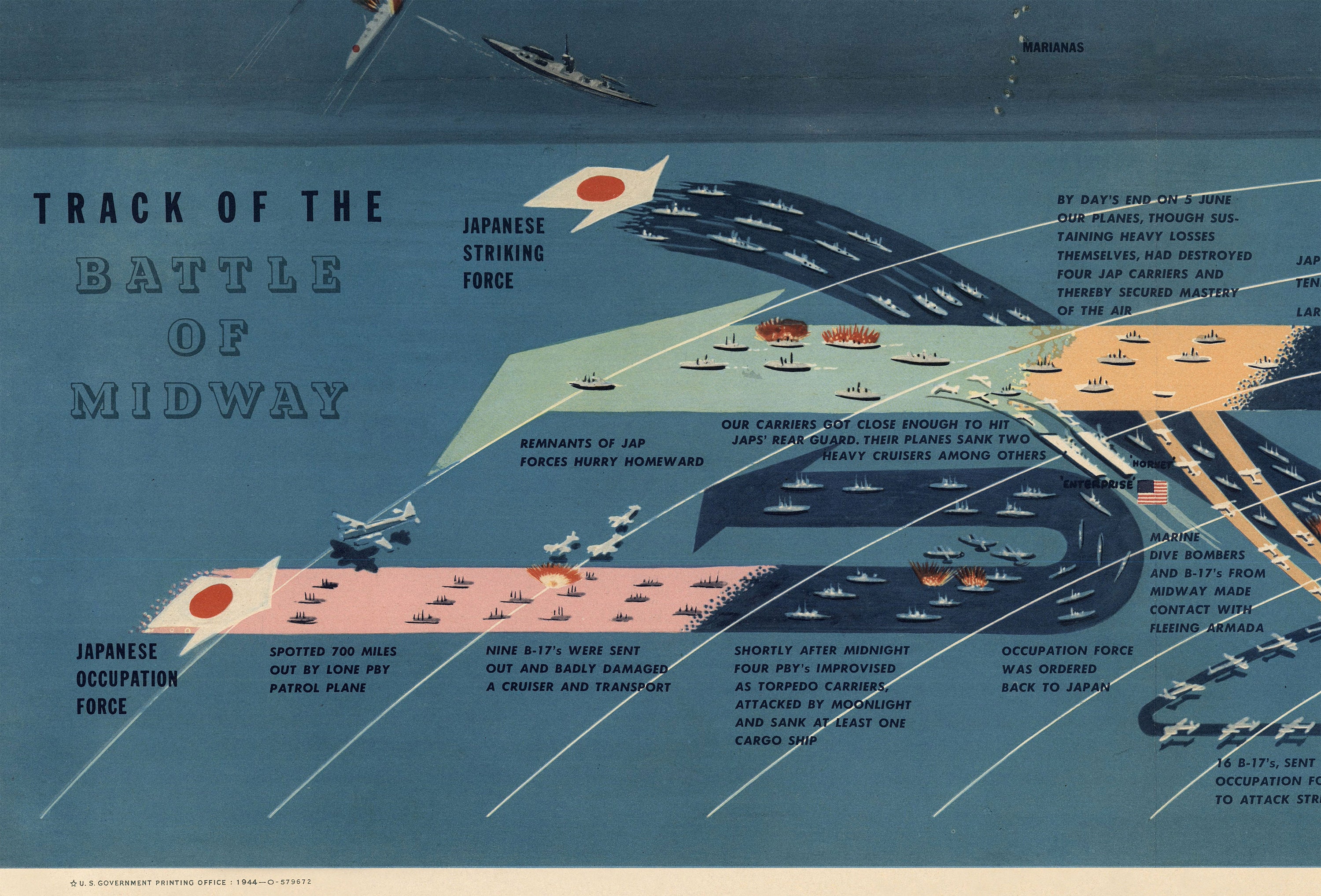 NavWarMap No. 4 - 旧第二次世界大戦地図、1944年 - 太平洋戦争 NavWarMap No. 4 - 旧第二次世界大戦地図、1944年 - 太平洋戦争