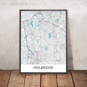 Modern City Map of Holbrook, MA: Holbrook Historical Society and Museum, Holbrook Town Forest, Holbrook Bog, Route 139, Route 24