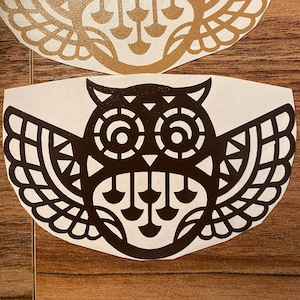 Owl Vinyl Decal | sticker, vinyl sticker, glitter sticker, holographic sticker, gifts, customizable, sticker