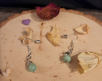 Mint Quartz Dyed Earrings | crystal earrings, dyed crystal, crystal jewelry, unique jewelry, unique earrings, gifts for women, sister