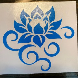 Lotus Flower Vinyl Decal | sticker, vinyl sticker, glitter sticker, holographic sticker, gifts, customizable, sticker