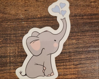 Elephant Calf Paper Stickers 1 sheet ST308 