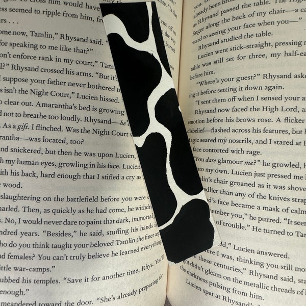 Hand Painted Gouache Cow Print Bookmarks | hand-painted, handmade, cardstock, gouache paint, gouache painted, bookmark, unique, handmade,