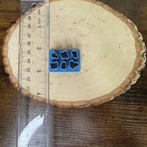 3D Printed Cow Print Clay Cutter: Handmade Polymer Clay Tool