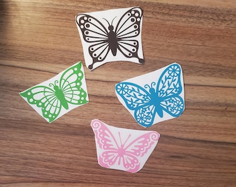 Butterfly Vinyl Decal: Customizable Glitter Sticker