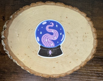 Crystal Ball Sticker: Witchcore Fortune Teller, 2.5" Waterproof