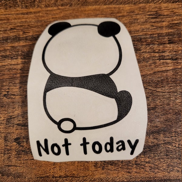 Grumpy Panda Vinyl Decal | sticker, vinyl sticker, glitter sticker, holographic sticker, gifts, cute gifts, customizable, sticker