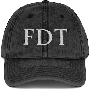 FDT Vintage Cap, Embroidered Dad Hat, Unisex Cap Casual Wear, Gift for Trendsetters, Cool Accessories