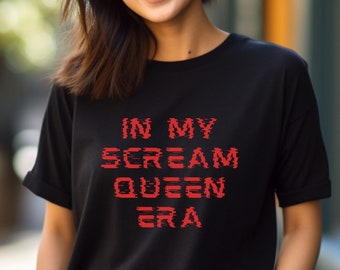 My Scream Queen Era Red Fun Spooky Halloween Gift Jersey Short Sleeve Tee