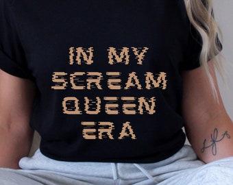 In My Scream Queen Era Fun Spooky Halloween Gift Jersey Short Sleeve Tee