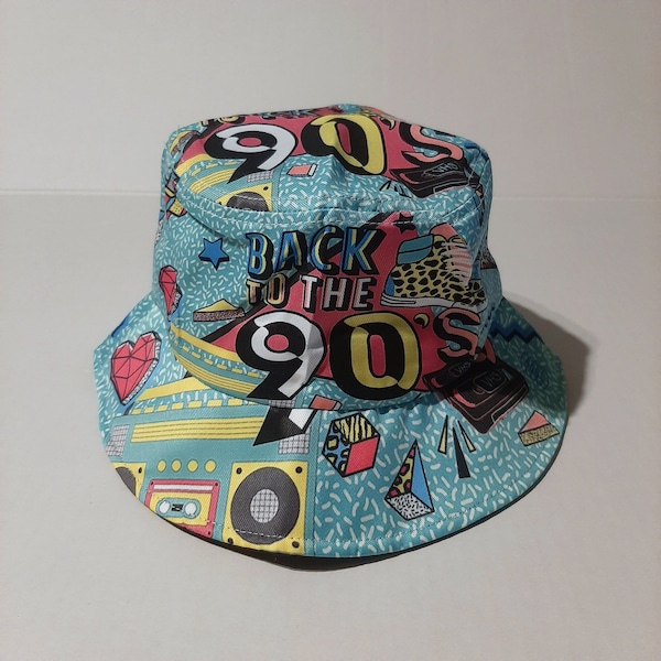 1990s party hat Back to the 90s cool Fashion art fun Halloween Costume Outdoor Sun packable OSFM