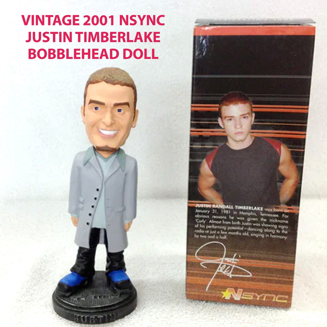 Vintage 2001 Justin Timberlake NSYNC Collectable Bobble Head Doll in