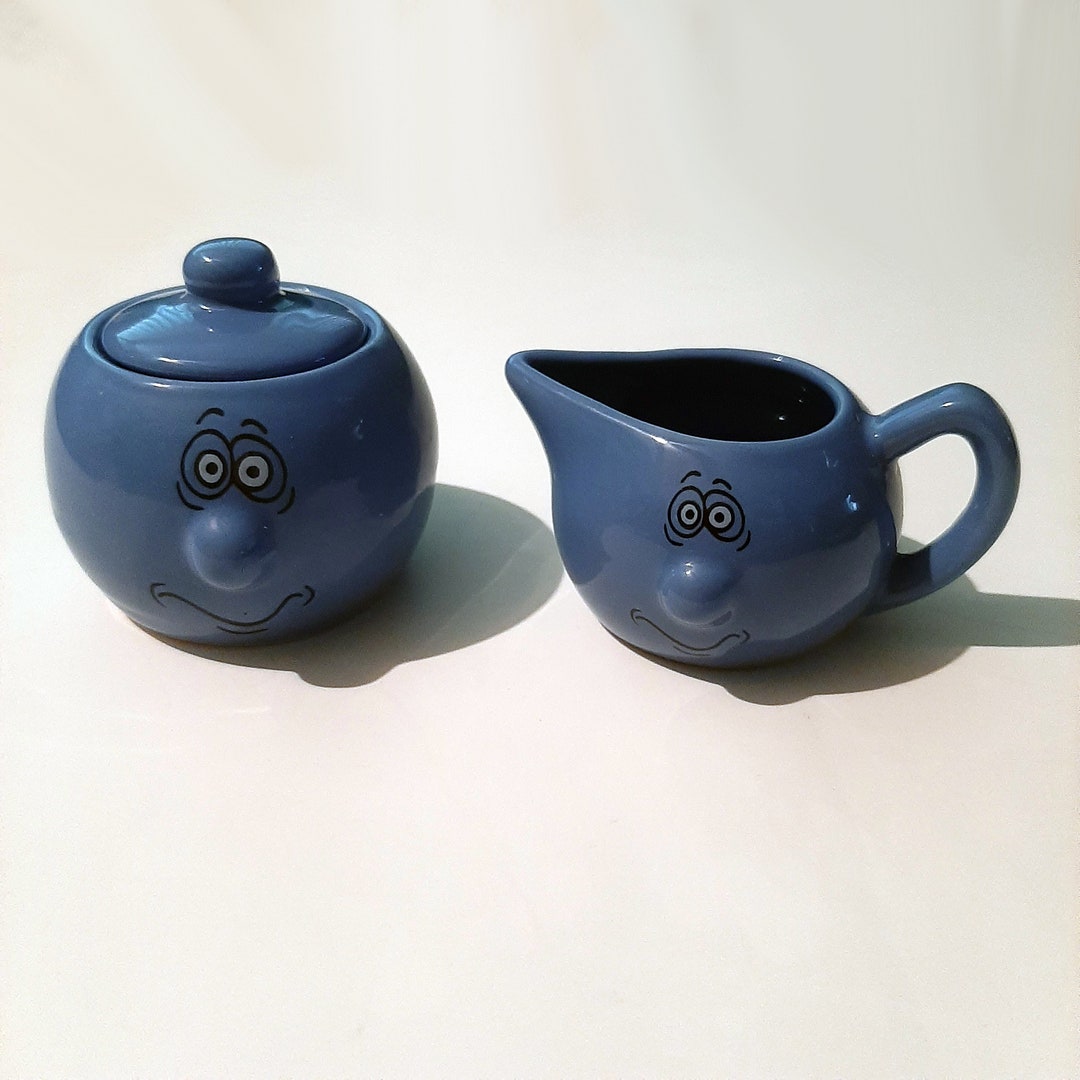 Rare Vintage Porcelain Sugar and Creamer Mini Set Adorable Hand Painted ...