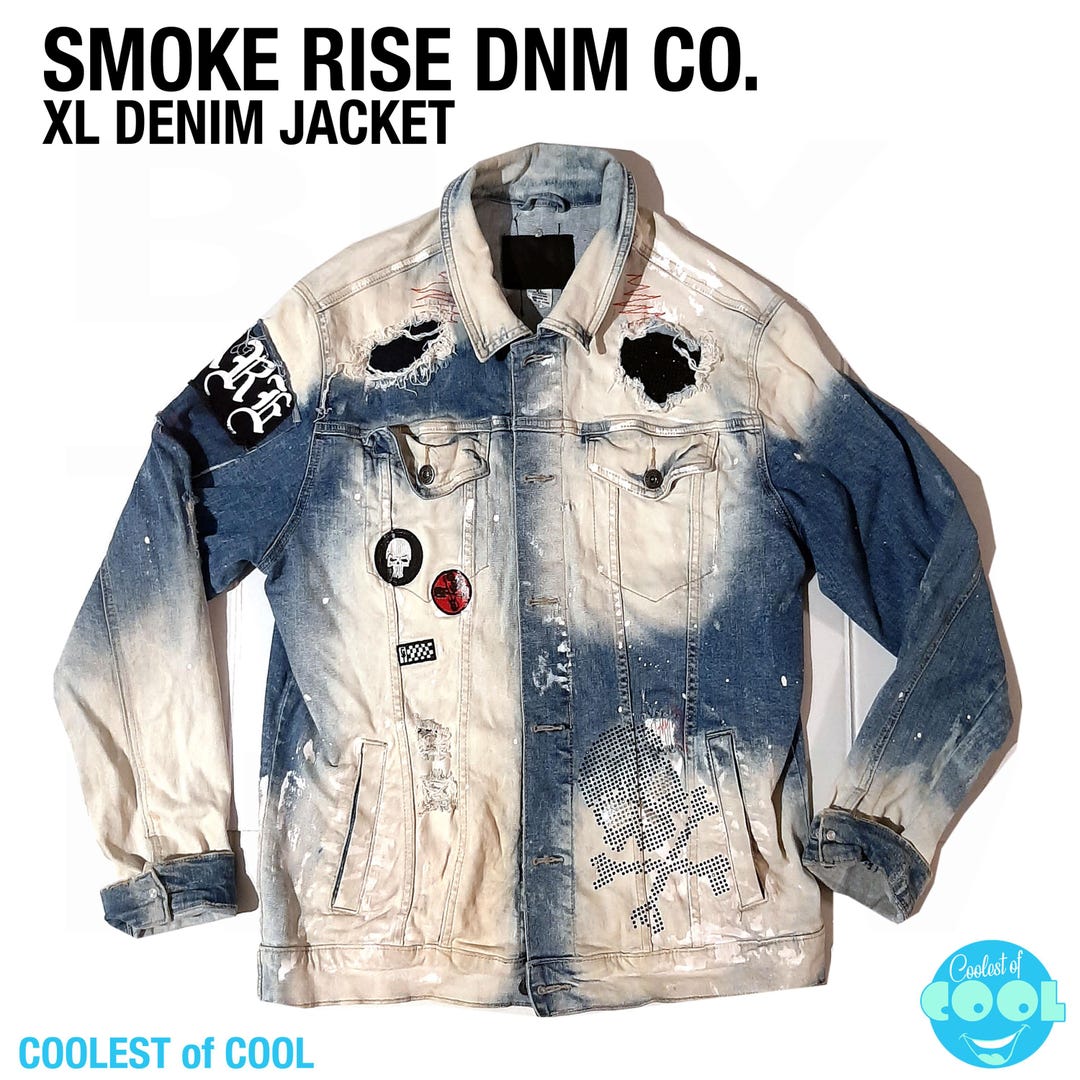 Smoke Rise DNM Co Men's Denim Jacket XL Stone Wash